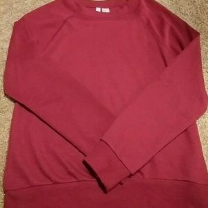 Burgundy crew neck sweatshirt